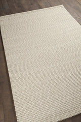 Chandra Renea REN-40101 Beige rug, angled side view
