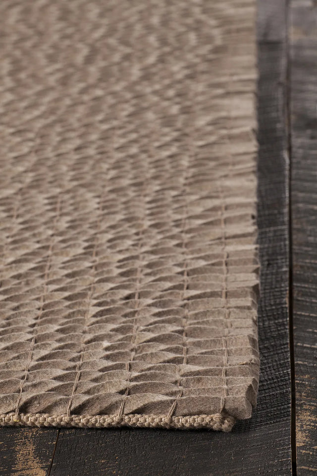 Chandra Renea REN-40102 Taupe rug, corner detail