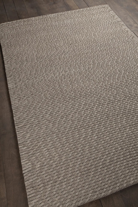 Chandra Renea REN-40102 Taupe rug, angled side view
