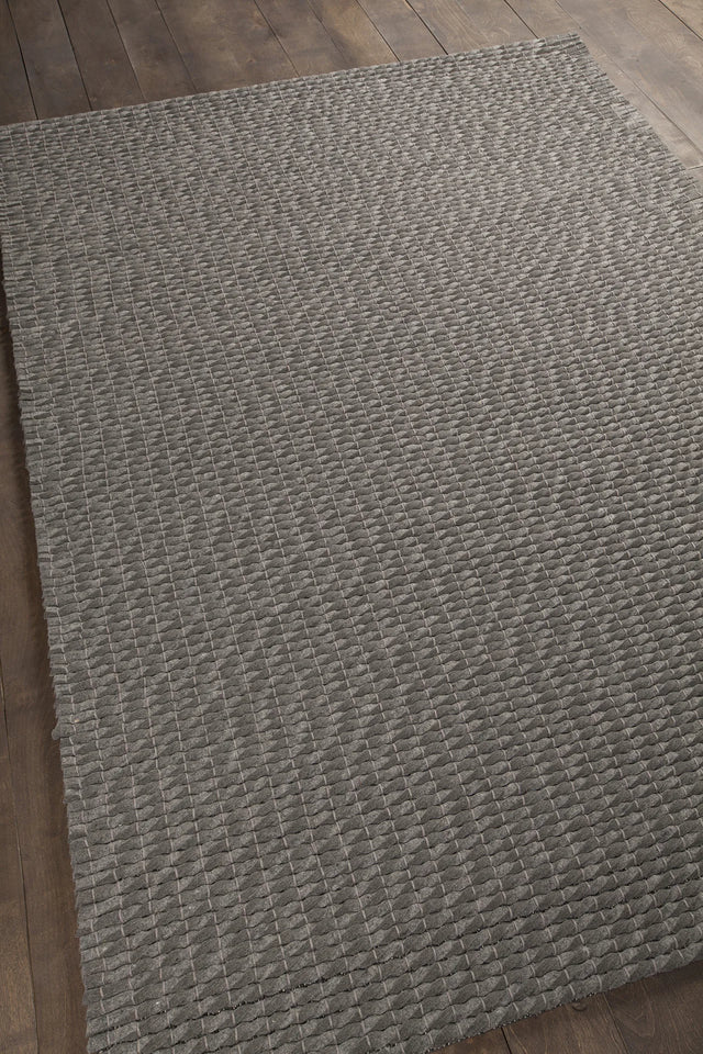 Chandra Renea REN-40103 Grey rug, angled side view