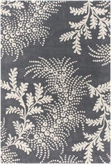 Chandra Rowe ROW-11107 Grey and Ivory rug, flat view