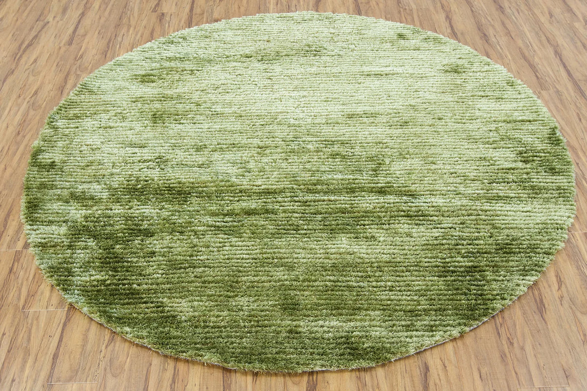 Chandra Royal ROY-15101 Green round rug, flat view