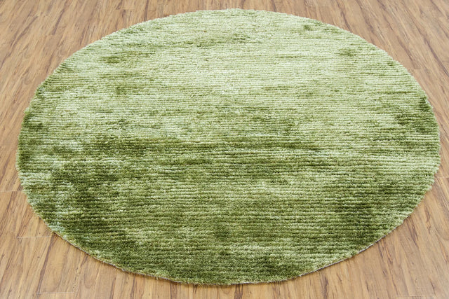 Chandra Royal ROY-15101 Green round rug, flat view