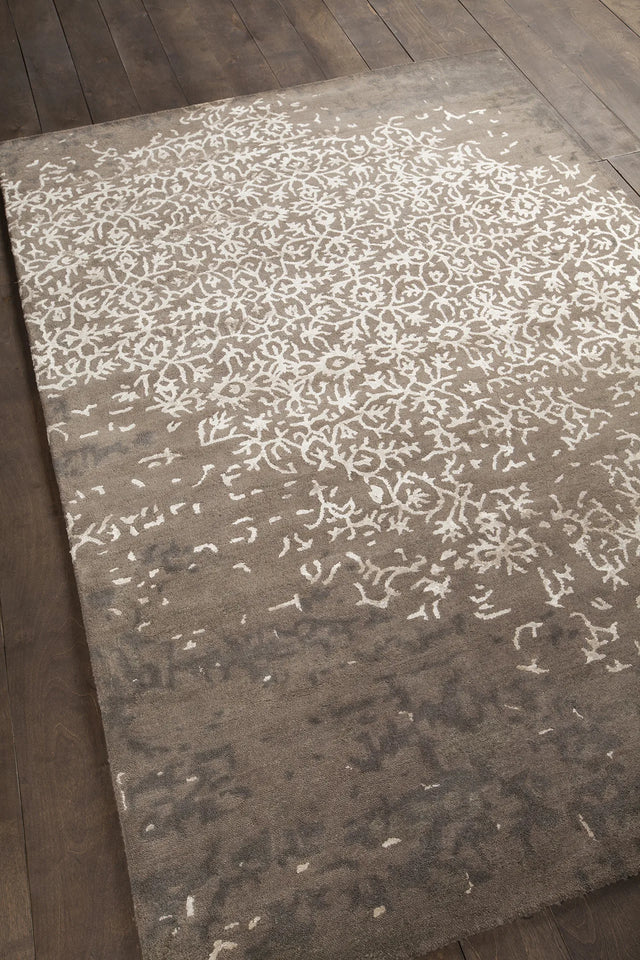 Chandra Rupec RUP-39601 Grey and Cream rug, angled side view