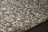 Chandra Rupec RUP-39601 Grey and Cream rug, side detail view