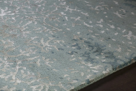 Chandra Rupec RUP-39604 Blue and Grey rug, side detail view