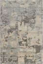 Chandra Rupec RUP-39610 Silver and Beige and Brown rug, flat view