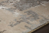Chandra Rupec RUP-39610 Silver and Beige and Brown rug, side detail view