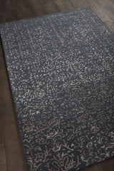Chandra Rupec RUP-39614 Navy and Beige rug, angled side view