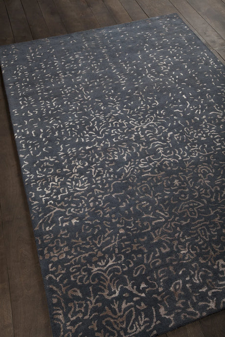 Chandra Rupec RUP-39614 Navy and Beige rug, angled side view