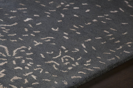 Chandra Rupec RUP-39614 Navy and Beige rug, side detail view