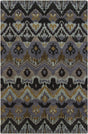 Chandra Rupec RUP-39619 Grey and Taupe and Gold and Black rug, flat view