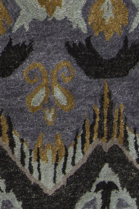 Chandra Rupec RUP-39619 Grey and Taupe and Gold and Black rug, texture close-up