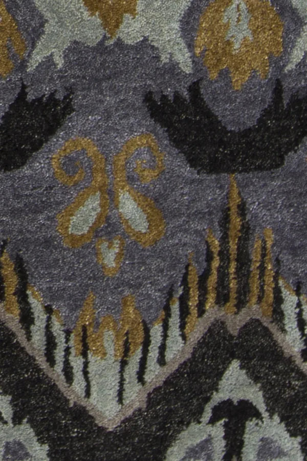 Chandra Rupec RUP-39619 Grey and Taupe and Gold and Black rug, texture close-up