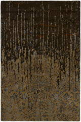Chandra Rupec RUP-39624 Brown and Blue rug, flat view