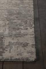 Chandra Rupec RUP-39625 Taupe and Brown and Beige rug, corner detail