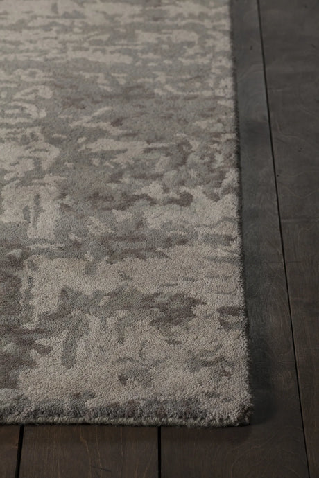 Chandra Rupec RUP-39625 Taupe and Brown and Beige rug, corner detail