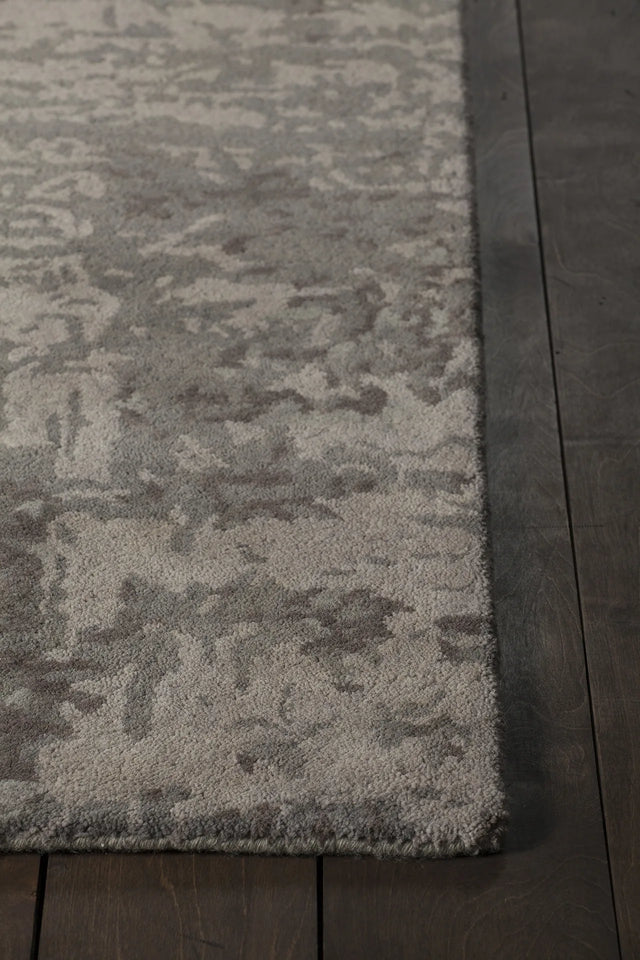 Chandra Rupec RUP-39625 Taupe and Brown and Beige rug, corner detail
