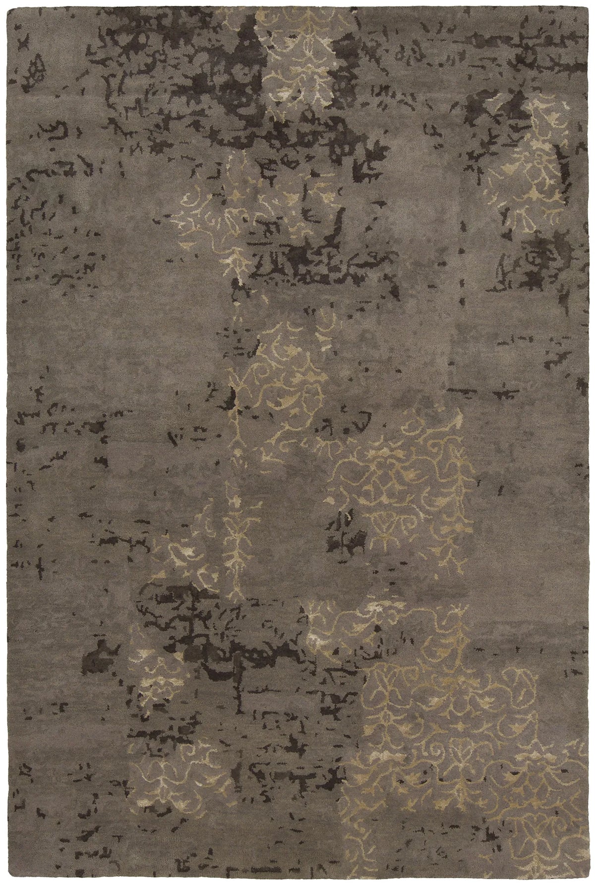 Chandra Rupec RUP-39625 Taupe and Brown and Beige rug, flat view