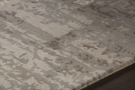 Chandra Rupec RUP-39625 Taupe and Brown and Beige rug, side detail view