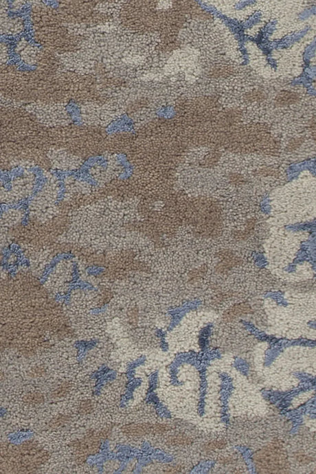 Chandra Rupec RUP-39626 Grey and Blue and Brown rug, texture close-up