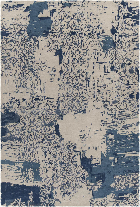 Chandra Rupec RUP-39628 Beige and Blue rug, flat view