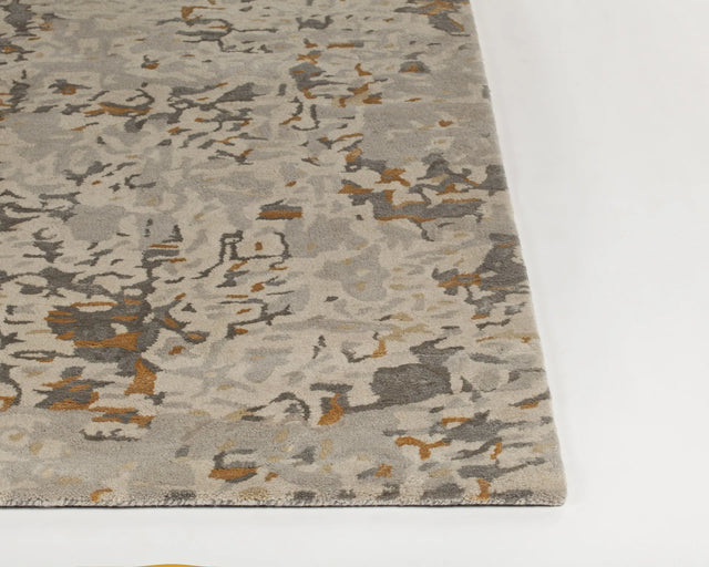Chandra Rupec RUP-39631 Beige and Grey and Gold rug, corner detail