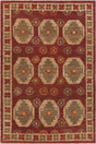 Chandra Ryleigh RYL-46901 Red and Green and Natural rug, flat view