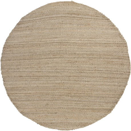 Chandra Saket SAK-3701 Natural Tan round rug, flat view