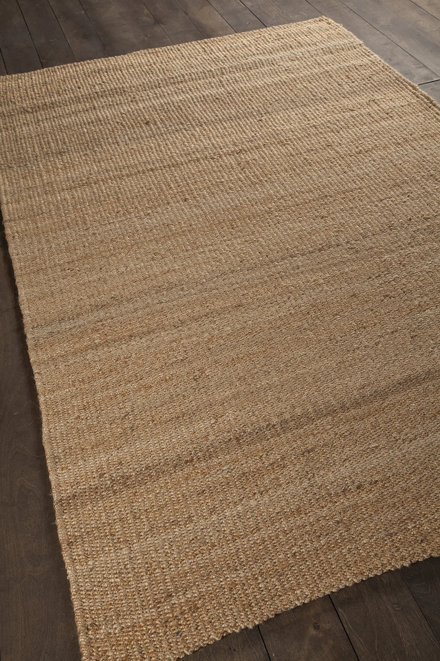 Chandra Saket SAK-3701 Natural Tan rug, angled side view