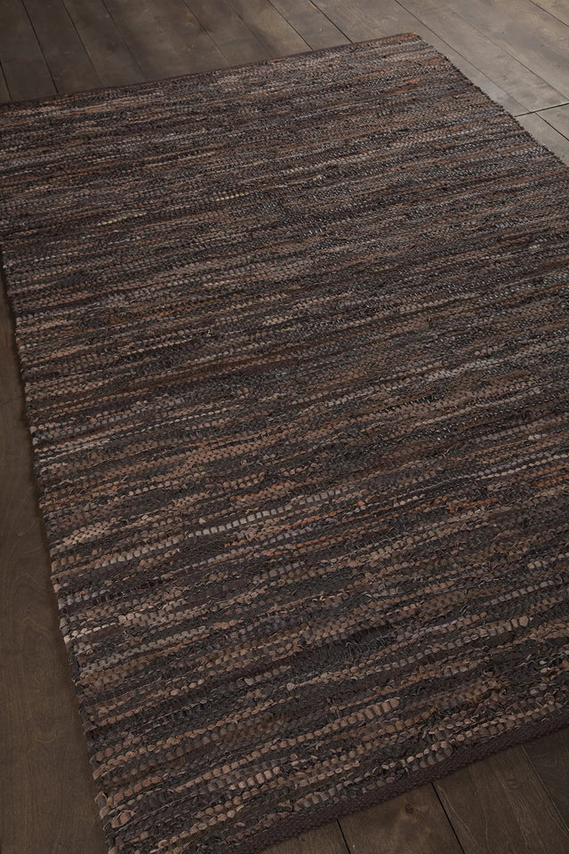Chandra Saket SAK-3704 Brown rug, angled side view