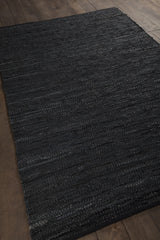 Chandra Saket SAK-3707 Black rug, angled side view