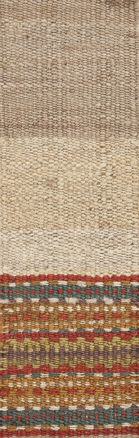 Chandra Saket sample color blanket, Brown and Red and Orange and Blue and Green