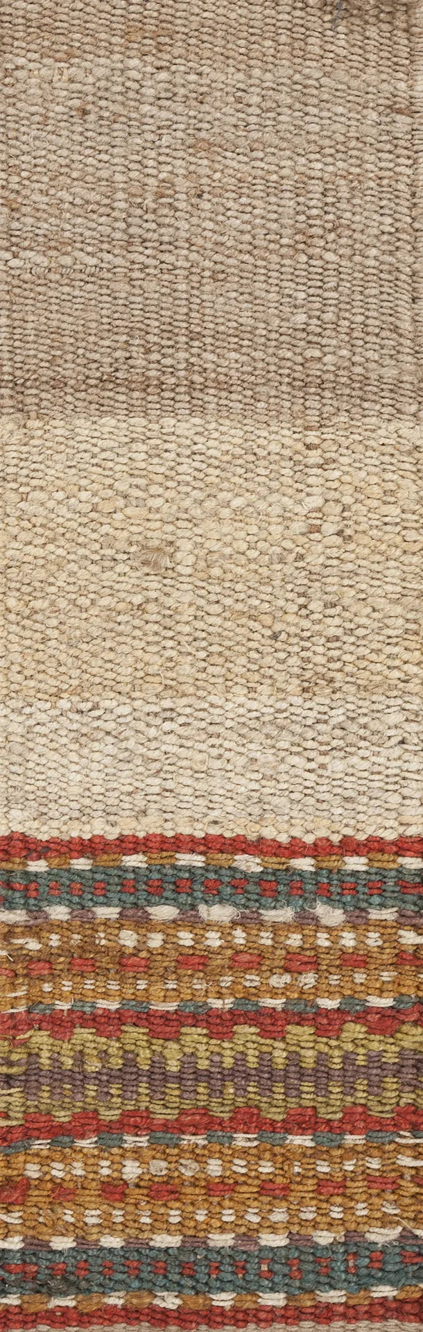 Chandra Saket sample color blanket, Brown and Red and Orange and Blue and Green