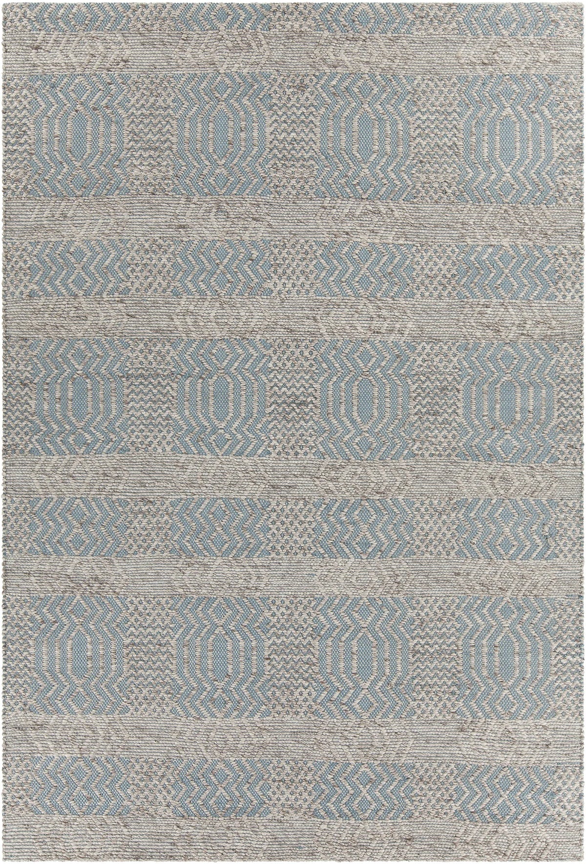 Chandra Salona SAL-34500 Blue and Natural rug, flat view