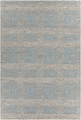 Chandra Salona SAL-34500 Blue and Natural rug, flat view