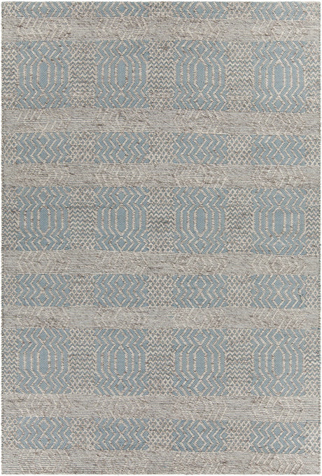 Chandra Salona SAL-34500 Blue and Natural rug, flat view