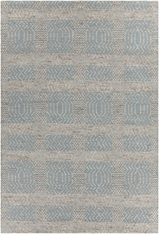Chandra Salona SAL-34500 Blue and Natural rug, flat view