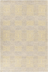 Chandra Salona SAL-34502 Yellow and Natural rug, flat view