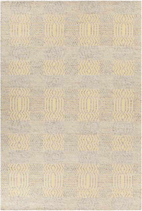 Chandra Salona SAL-34502 Yellow and Natural rug, flat view