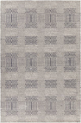 Chandra Salona SAL-34503 Black and Natural rug, flat view
