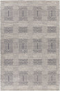 Chandra Salona SAL-34503 Black and Natural rug, flat view