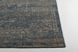 Chandra Sasha SAS-47002 Navy Blue and Silver rug, corner detail