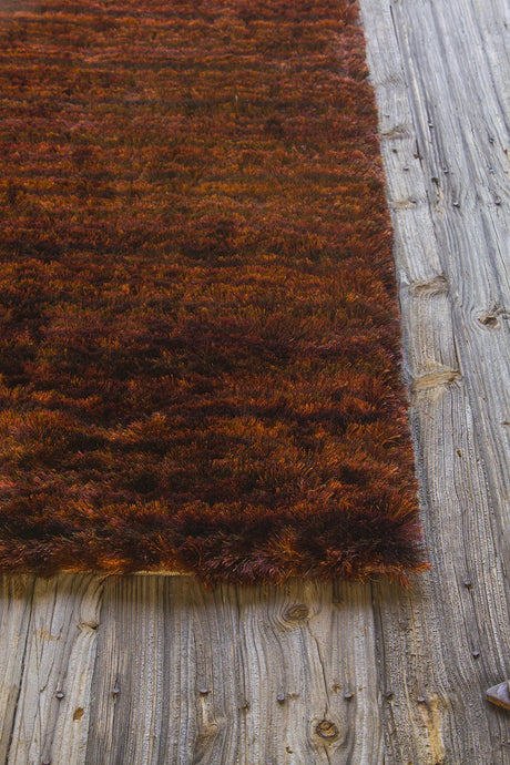 Chandra Savona SAV-16703 Red and Orange and Brown rug, corner detail