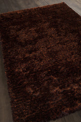 Chandra Savona SAV-16703 Red and Orange and Brown rug, angled side view