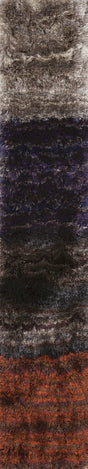 Chandra Savona sample color blanket, Purple and Grey and Blue