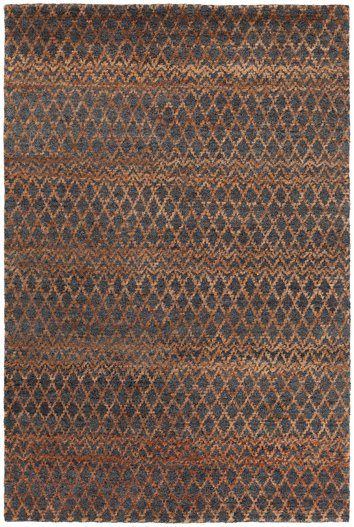 Chandra Selene SEL-48900 Rust and Charcoal rug, flat view