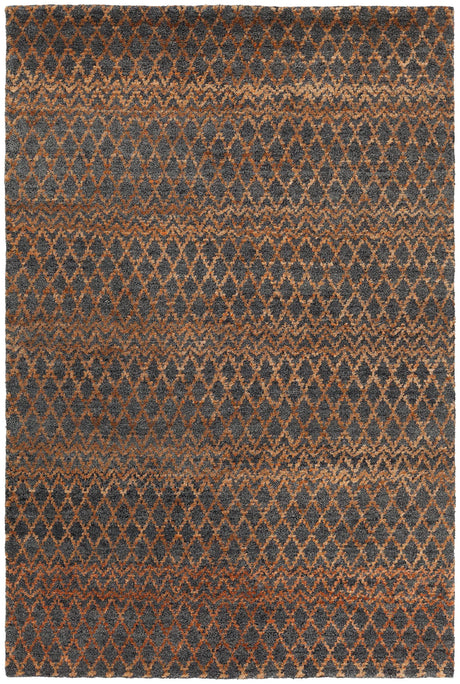 Chandra Selene SEL-48900 Rust and Charcoal rug, flat view