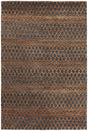 Chandra Selene SEL-48900 Rust and Charcoal rug, flat view