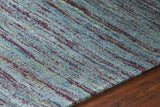 Chandra Shenaz SHE-31203 Blue rug, side detail view